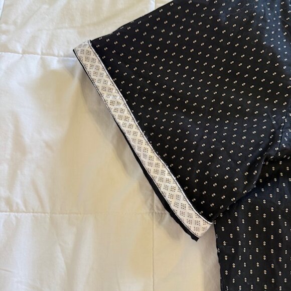 Craft & Flow Shirt Black Geometric Print Rolled Short Sleeve Stretch Size 3XL - Picture 9 of 9